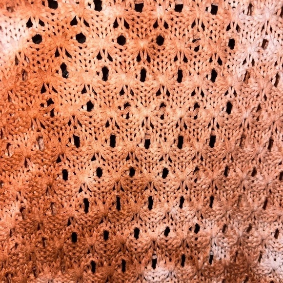 Peach Love Super Soft Tie-dye Chunky Knit Open Front Oversized Boho Cardigan S - Picture 8 of 12